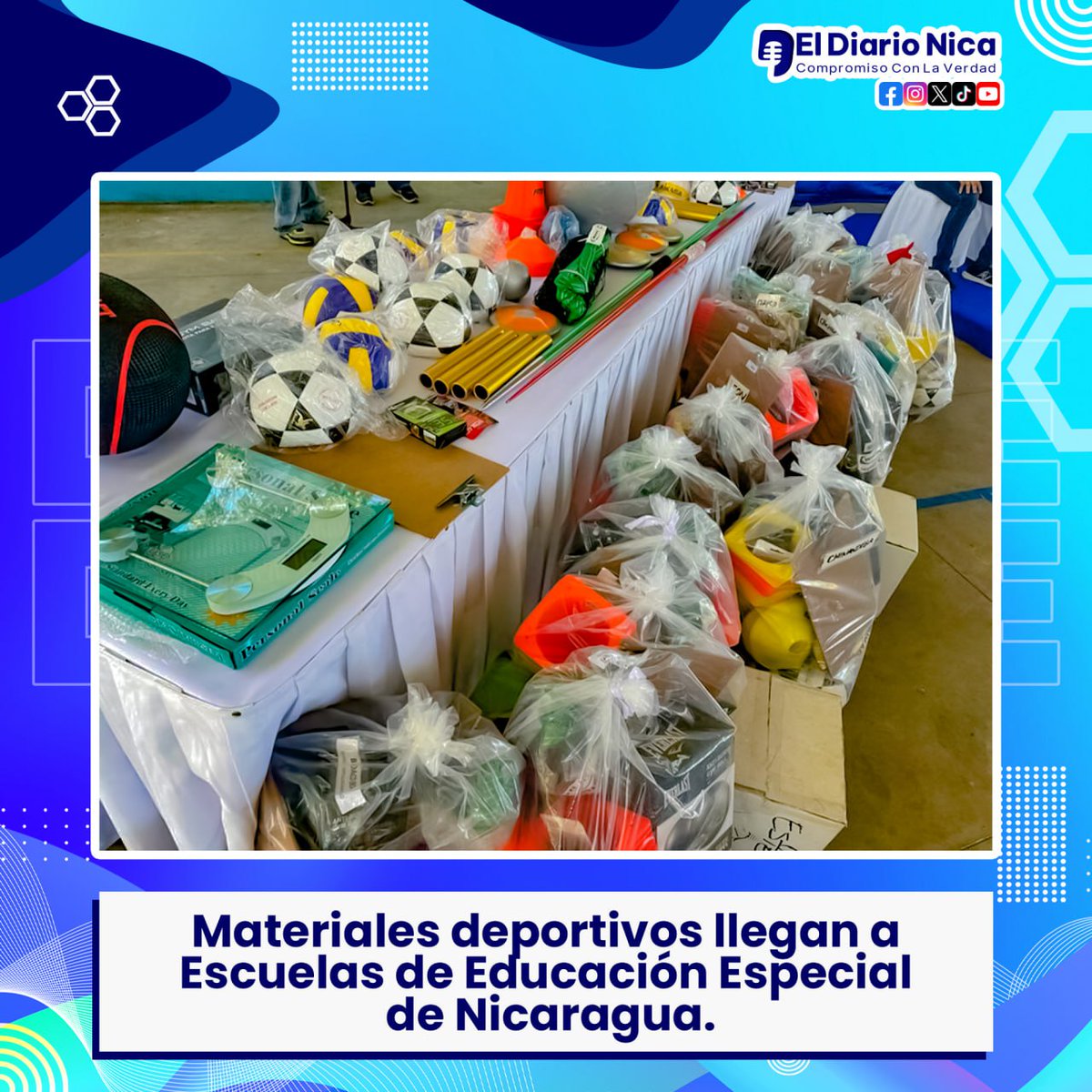 En el desarrollo, promoción, masificación del deporte, el Ministerio de Educación en conjunto con el Instituto Nicaragüense de Deportes (IND) realizó la entrega de materiales deportivos a más de 20 escuelas de Educación Especial a nivel nacional.