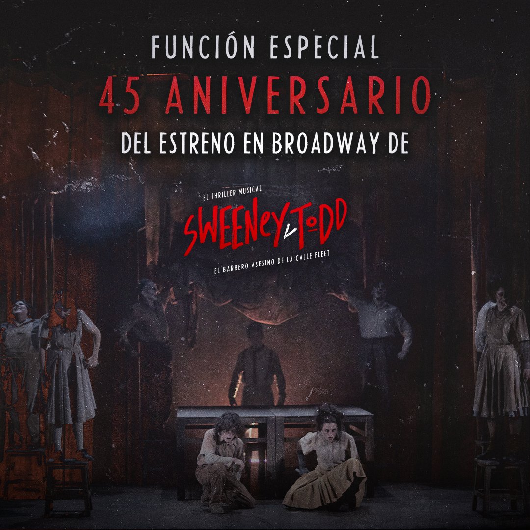 𝐄𝐥 𝟎𝟏 𝐝𝐞 𝐌𝐚𝐫𝐳𝐨 𝐝𝐞 𝟏𝟗𝟕𝟗, se estrenó en #Broadway la obra de #StephenSondheim:
𝐒𝐰𝐞𝐞𝐧𝐞𝐲 𝐓𝐨𝐝𝐝: 𝐓𝐡𝐞 𝐃𝐞𝐦𝐨𝐧 𝐁𝐚𝐫𝐛𝐞𝐫 𝐨𝐟 𝐅𝐥𝐞𝐞𝐭 𝐒𝐭𝐫𝐞𝐞𝐭 💈🔪

Haremos una conmemoración con sorpresas especiales ✨
#SweeneyToddMex

¡QUÉDATE ATENTX! 🤩