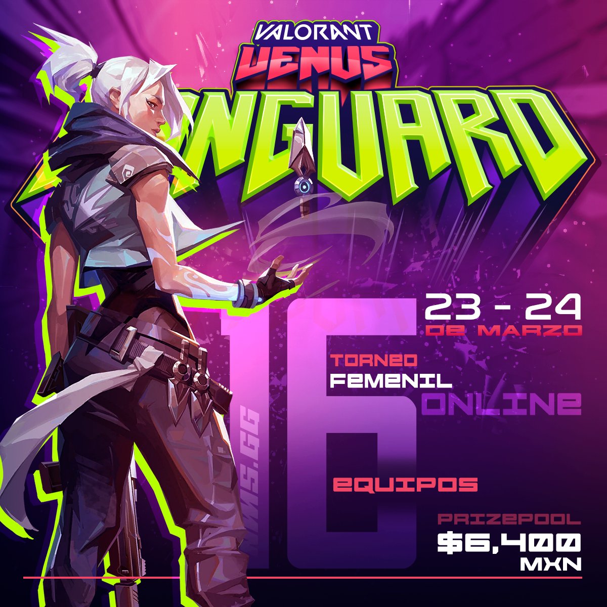 nms.gg (@nmsggoficial) on Twitter photo Aún estás a tiempo de formar parte de la primera edición de Valorant Venus Vanguard.
Registra a tu equipo y prepárense para buscar la victoria este 23 y 24 de marzo
start.gg/tournament/val…
¡Nos vemos en la arena! Aún estás a tiempo de formar parte de la primera edición de Valorant Venus Vanguard.
Registra a tu equipo y prepárense para buscar la victoria este 23 y 24 de marzo
start.gg/tournament/val…
¡Nos vemos en la arena!