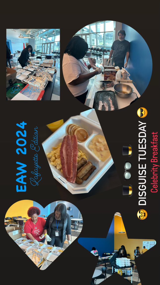 PATRICE BABINEAUX (@patrice_bab22) on Twitter photo Happy EAW-“Inspired by your Story”
Day 2…Simple Disguise Day
6-word stories, favorite undercover detective attire & a “Simplified” Celebrity Breakfast for Lafayette!
YOU’VE GOT STAR QUALITY!! ⭐️💙<a href="/TLRashad4/">Tiwanda Rashad</a> <a href="/AttLafayette/">AT&TLafayetteUnited</a> <a href="/411MikeP/">Michael Patenaude</a> @mbcgoodstuff
#MBCGoodStuff #EAW24 #LifeAtATT Happy EAW-“Inspired by your Story”
Day 2…Simple Disguise Day
6-word stories, favorite undercover detective attire & a “Simplified” Celebrity Breakfast for Lafayette!
YOU’VE GOT STAR QUALITY!! ⭐️💙<a href="/TLRashad4/">Tiwanda Rashad</a> <a href="/AttLafayette/">AT&TLafayetteUnited</a> <a href="/411MikeP/">Michael Patenaude</a> @mbcgoodstuff
#MBCGoodStuff #EAW24 #LifeAtATT