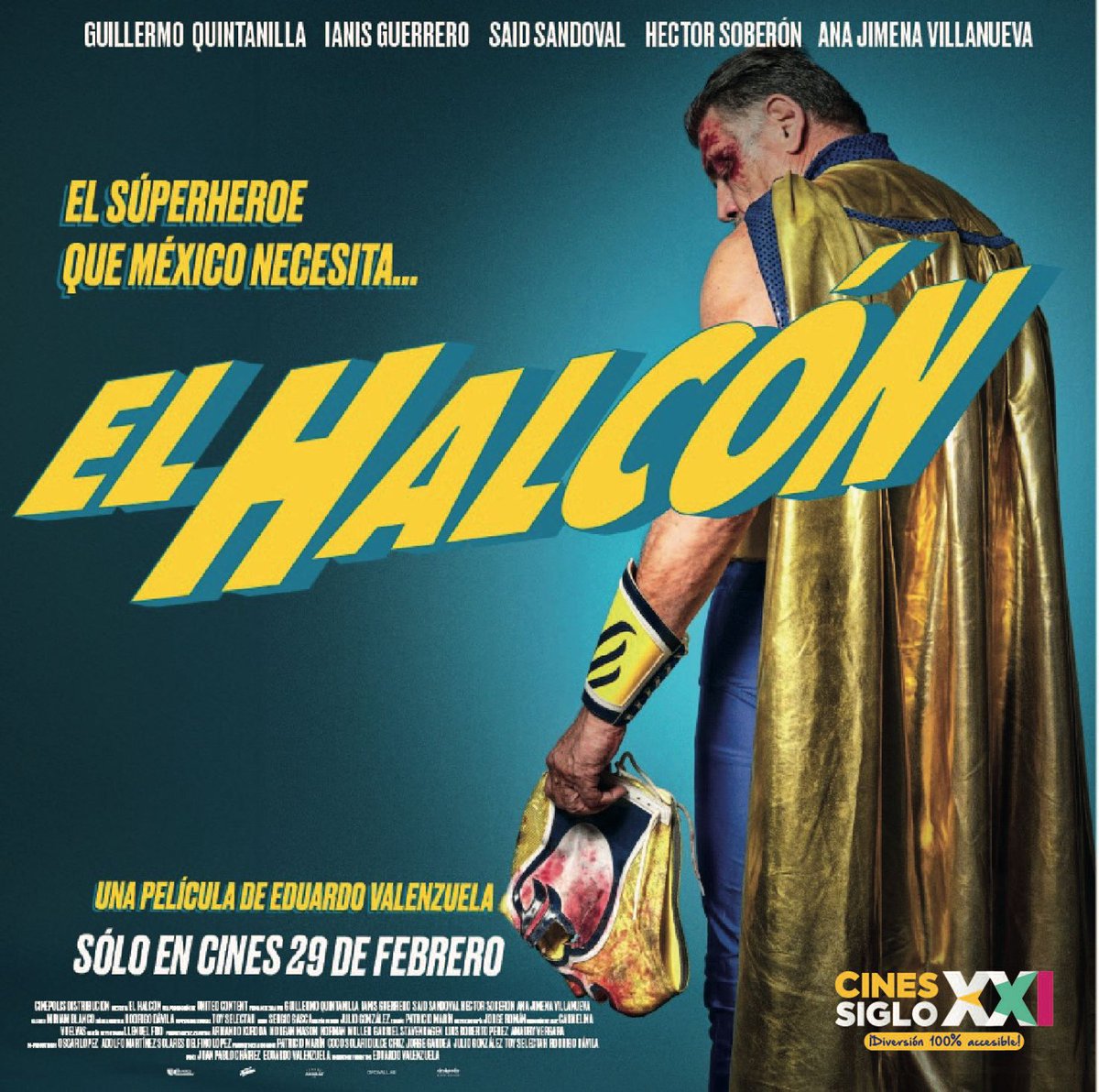 #ElHalcón es el superhéroe que México necesita 👊 
Sin superpoderes y con unos kilitos de más
Estreno este jueves en los #CinesSigloXXI
#luchadoresmexicanos
#enmascarado