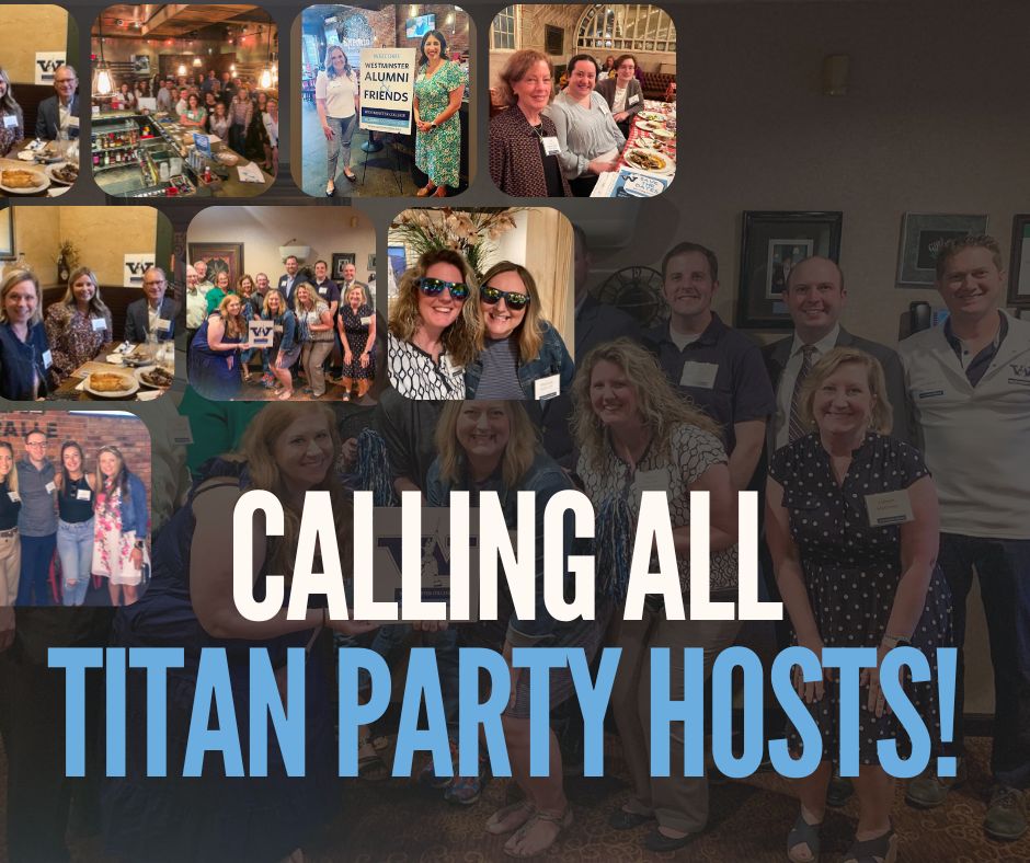 If you love all things WC, then you'd be a perfect party host for #NationalNetworkingDay! We're looking for Titan hosts on Thursday, April 25 in celebration of networking day! Apply to host a party in your area here: westminster.edu/alumni/events/….