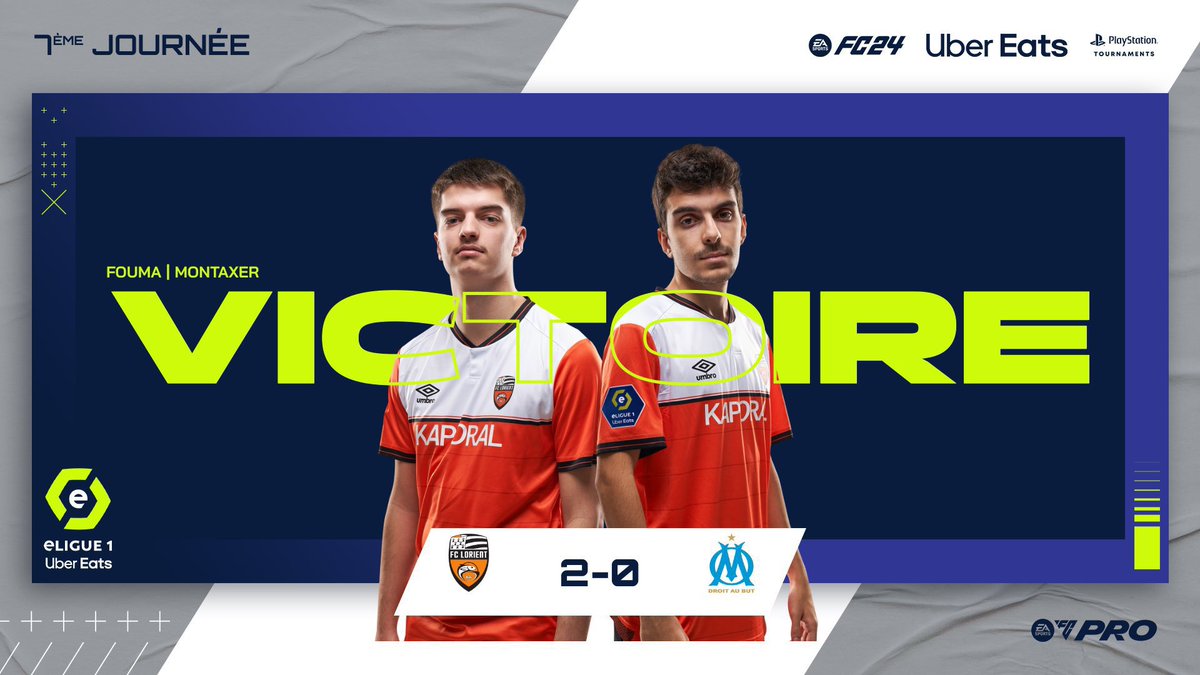 Important win for 2-0 against OM, tomorrow at 19h we play AS Monaco ⚔️💪 @fouma__ @CoachMookie_ @FCLorient @FCL_eSports