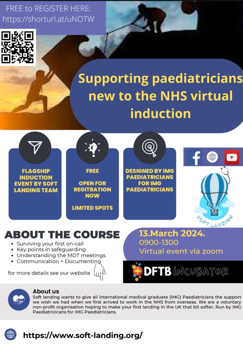 ✨️We're thrilled to announce the return of our flagship induction workshop for IMG Paediatricians! 🎉 ✨️Our comprehensive and tailored induction package has everything you need for a smooth transition to paediatrics in the UK. ✨️ Save the date: 13/03/2024! ✨️To