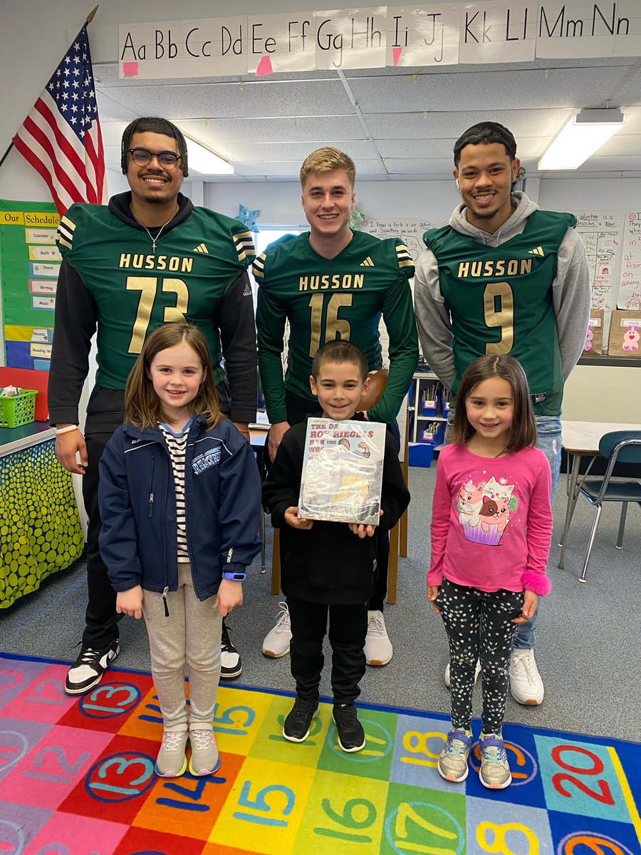 What a great month it has been for HUSSON Football to volunteer and give back to the Bangor community at the Veazie School, Fruit Street School and the NMDP Get in the Game!