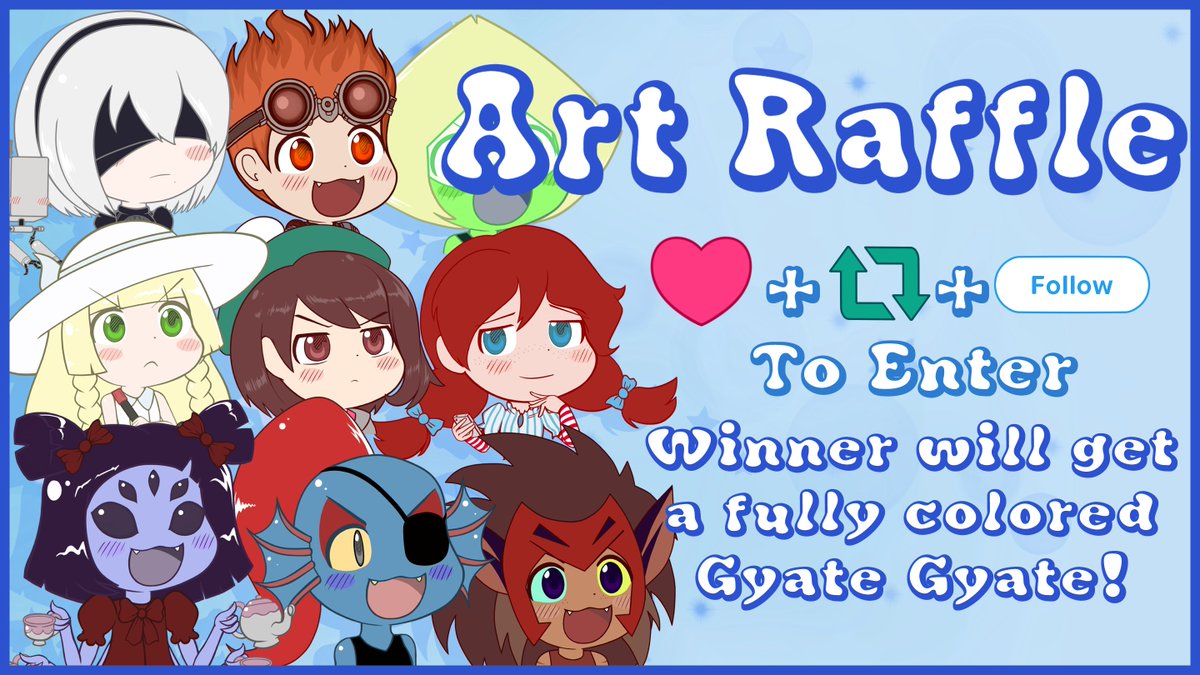 Art raffle time! To participate, just hit Like, Retweet, and make sure to Follow. I will add another prize every 50 Retweets. Make sure to Follow CannonCow if you want an additional chance to win. twitter.com/Cannon_cow Ends March 8th #ArtRaffle #raffle #Giveaway