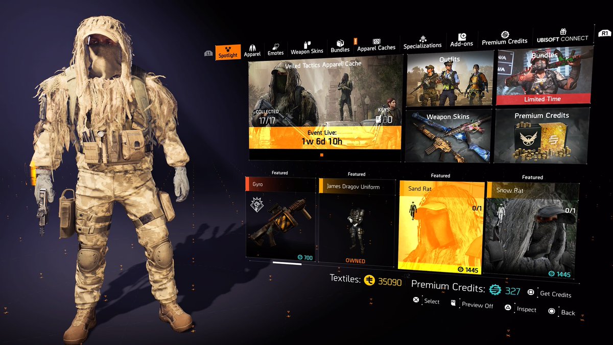 I’ve noticed folks referring to Snow Rat but hadn’t noticed these outfits in the Store until tonight! #TheDivision2