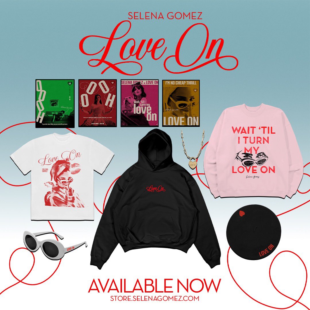 Got you covered like garments! Shop the ‘Love On’ collection now. selenagomez.lnk.to/store