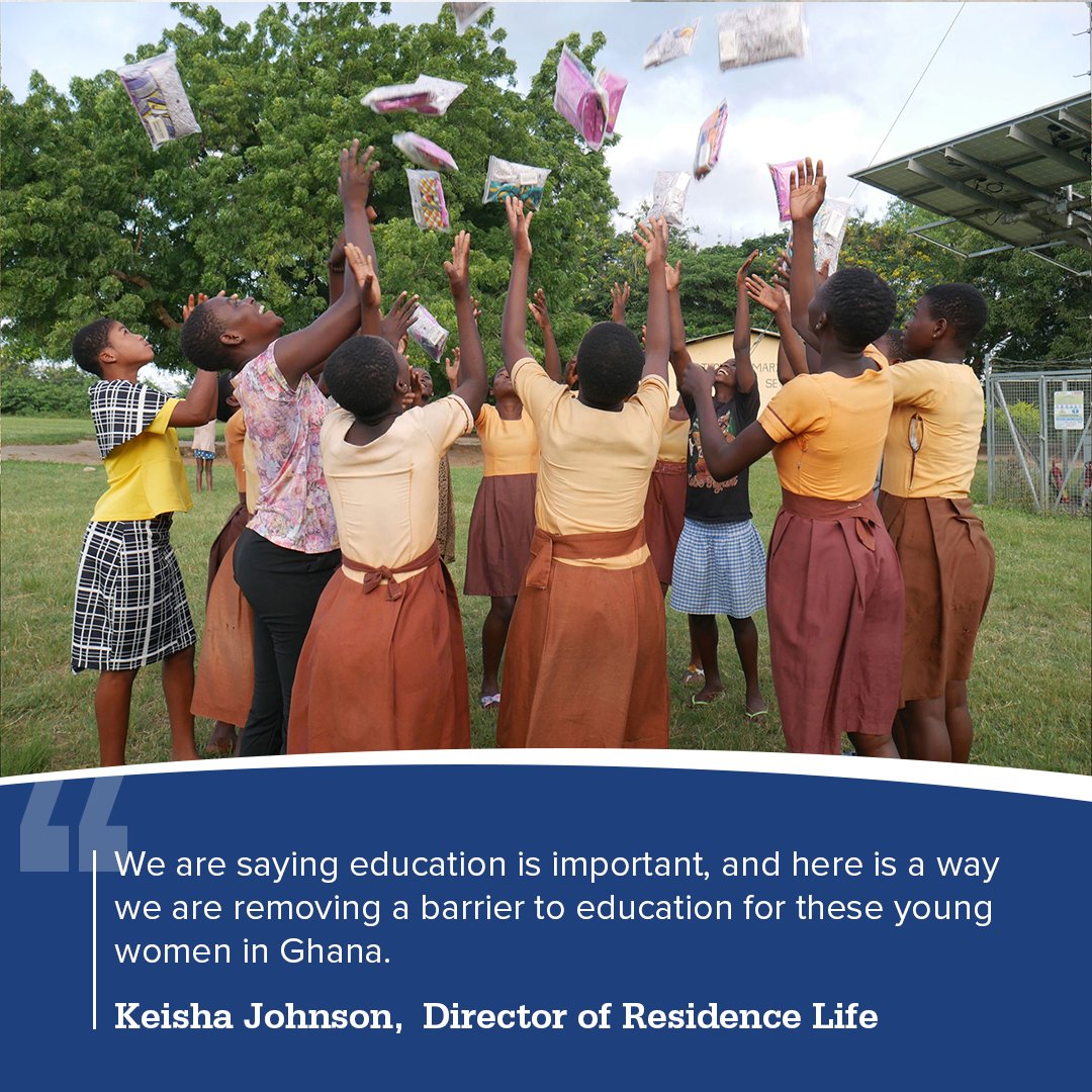 Keisha Johnson traveled to Ghana with faculty to support students enrolled in an embedded course — and after returning home, she helped young women and girls who live 5,000 miles away stay in school with a period products drive.

ow.ly/tJqf50QIlbL