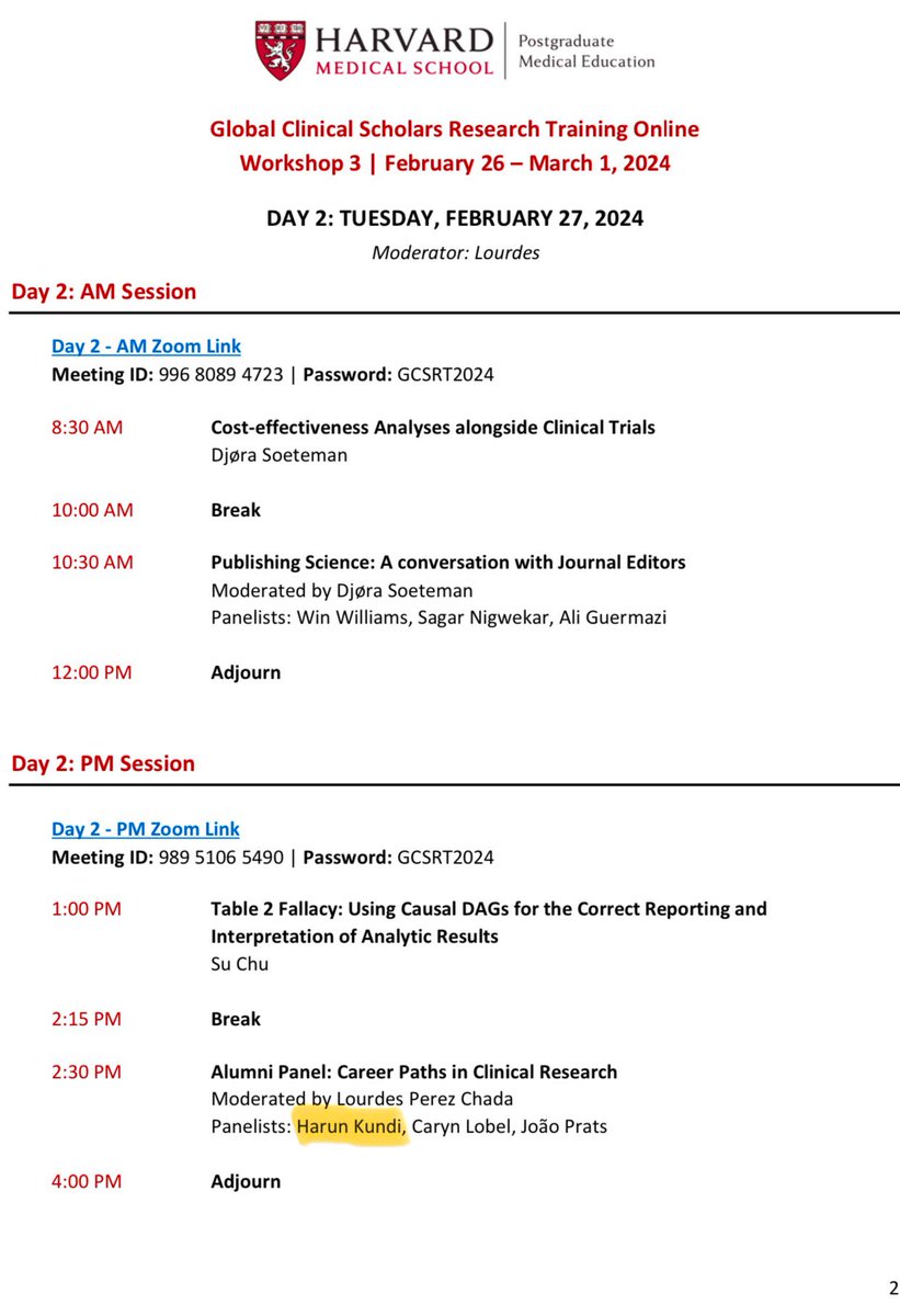 HarunKundi's tweet photo. It was an honor for me to be invited as a panelist @harvardmed for #GCSRT program.
Thank you for inviting @LPerezChada
@HarvardAlumni https://t.co/yQiiHGegzP