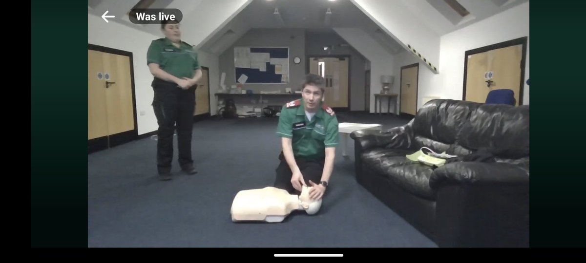 Today @CelynMai01 and myself ran a live social media demonstration and Q&A covering all aspects of #CPR and #defibrillator use on behalf of @SJACymru. A fantastic session that will hopefully empower our #communites with the skills and knowledge to save lives! #medicine #phem