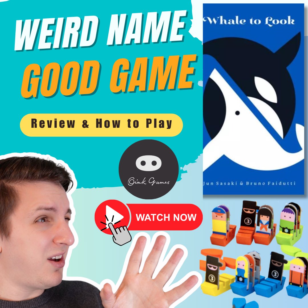Check out our review of <a href="/oinkgms/">Oink Games</a> and Bruno Faidutti’s Whale to Look! A game all about hidden information, this game is quite the looker on the table. Does it have the mechanics to back it up? Up on our YouTube now!

youtu.be/ZDbYPtdKa3g?si…

#ボードゲーム #boardgamereviews