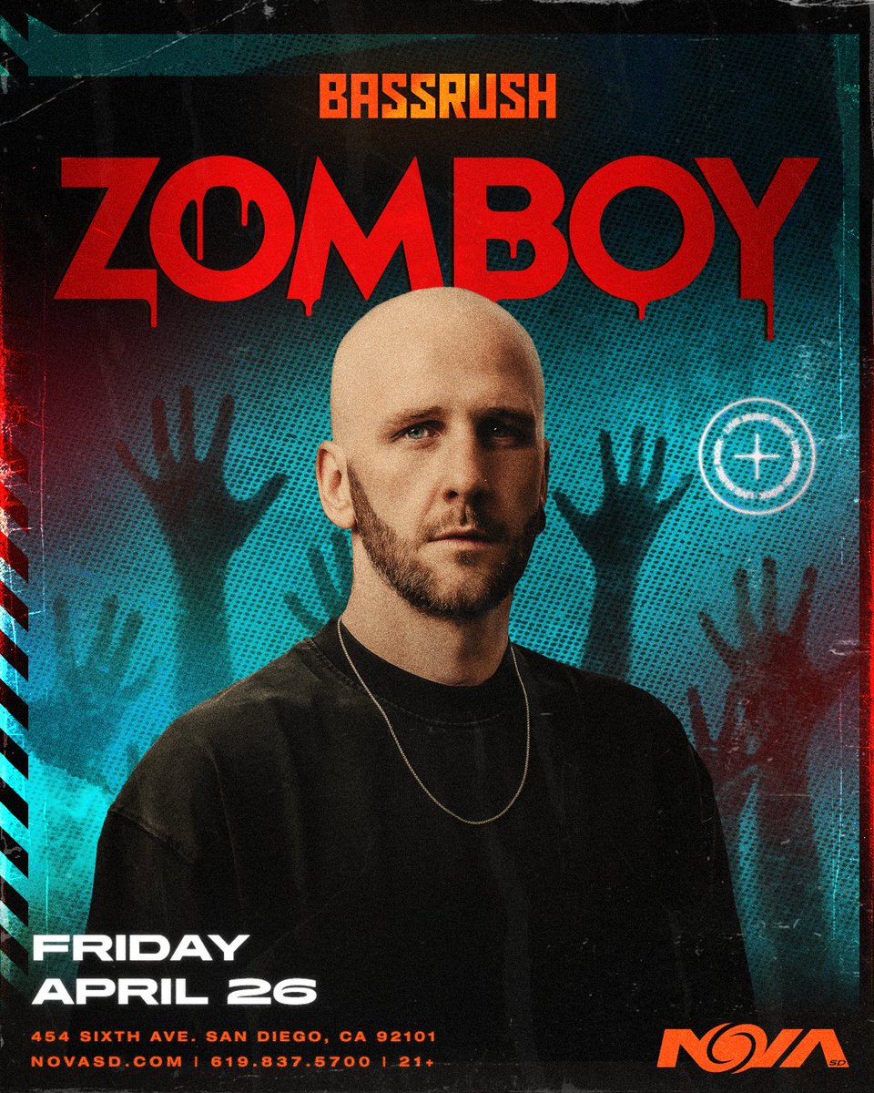 Zomboy 🤝 NOVA SD 😈 let’s get it ⚡️ Friday, 4/26 Tickets On Sale NOW! → bssrush.co/zomboy-sd
