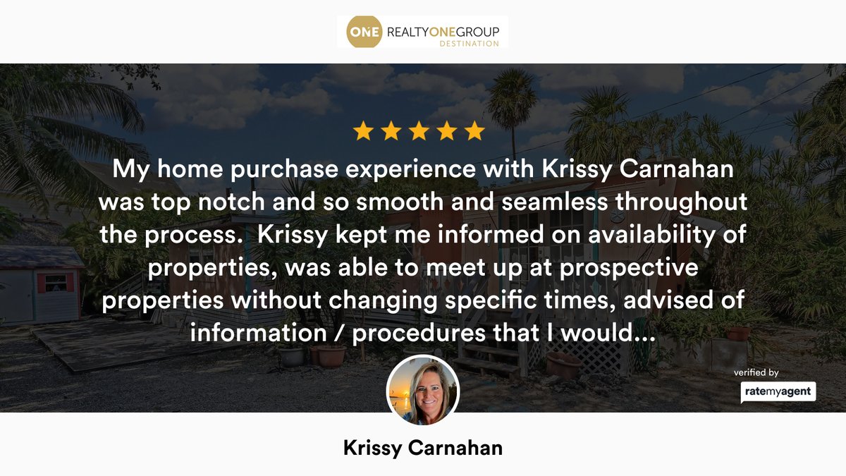 Whoop!!  Whoop!! What an absolute pleasure ..... I love happy clients ! 
...
#RealtyONEGroupDestination #KeysLife #ONECOolture #HappyClients #KrissyintheKeys #SOLD #ratemyagent #realestate 
rma.reviews/q2tGYFh7MpSb