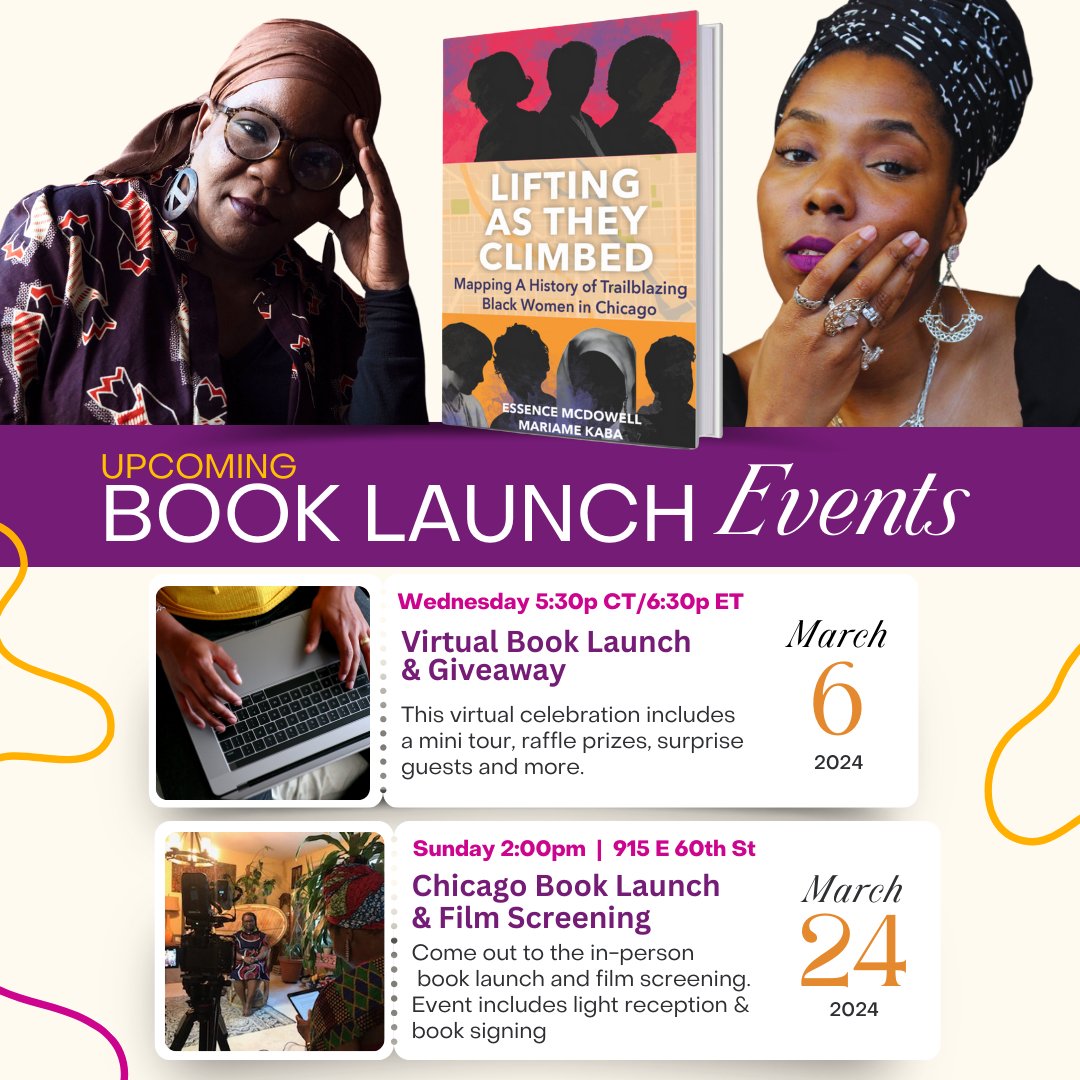 So excited for the upcoming launch of the new Lifting As They Climbed. It's been a journey and we can't wait to share!

Join me &amp; <a href="/prisonculture/">NYC Tw*tterati</a> on March 6th for the virtual book launch &amp; March 24th for the Chicago launch + film screening.

linktr.ee/created2write