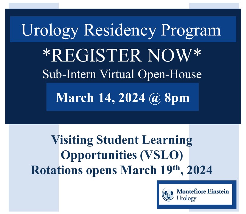 Learn why a sub-internship with us will give you lots of hands-on experience and learning in #urology! Register for our virtual open house here: us02web.zoom.us/j/81550304324
