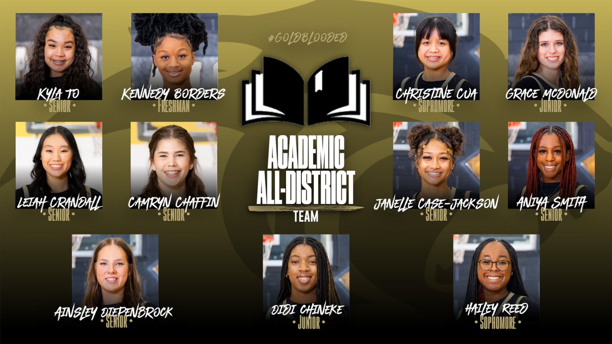Big congrats to these Lady Panthers scholar-athletes for being named Academic All-District!
#SmartGirls 
#GoldBlooded