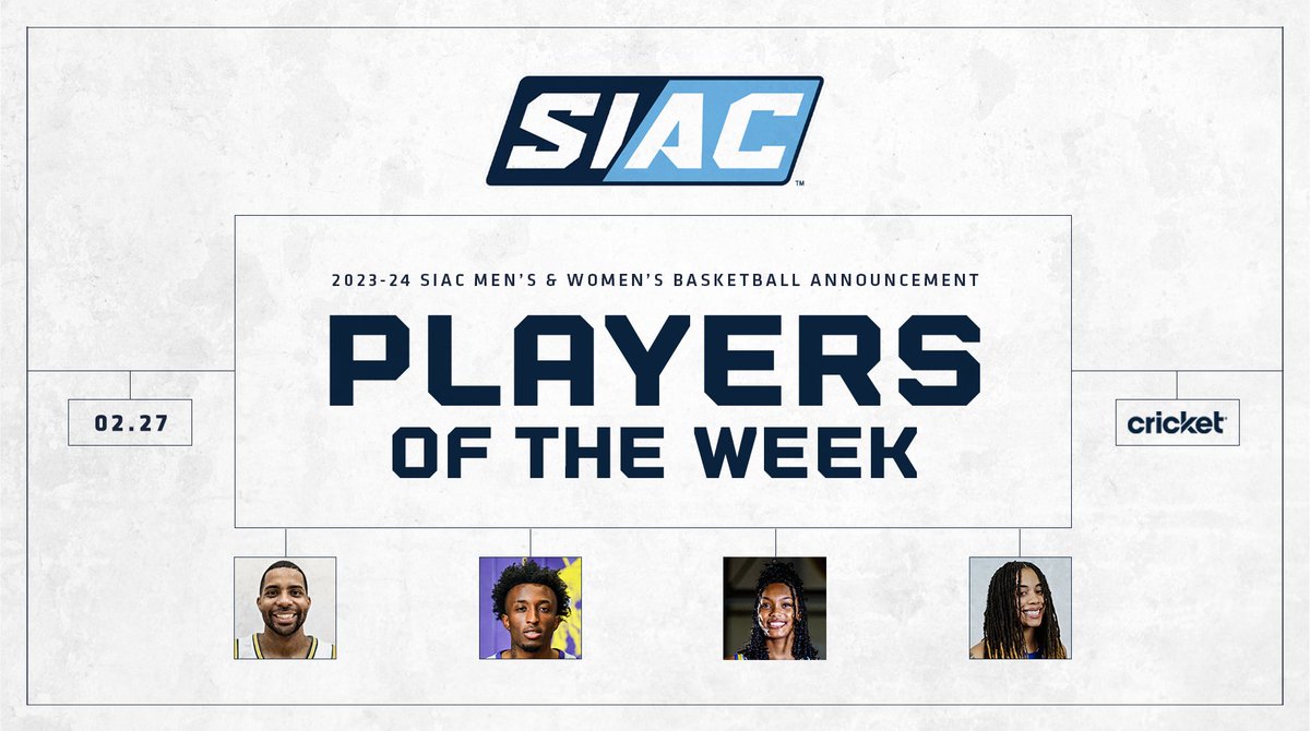 The Southern Intercollegiate Athletic Conference announces men's and women's basketball weekly honors featuring players from Allen University, Kentucky State University, Miles College and Savannah State University! 🏀 🏆 #SIAC #SIACMBB #SIACWBB #LeadersRiseHere

Visit