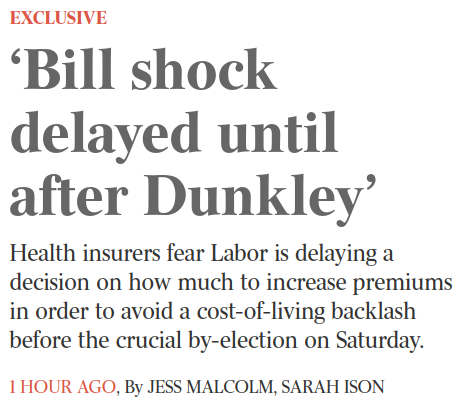 The Peoples' PM #AirbusAlbo is generously saving the voters of Dunkley $275 per year in health insurance premiums.

(until 3rd. March, the day after the election)