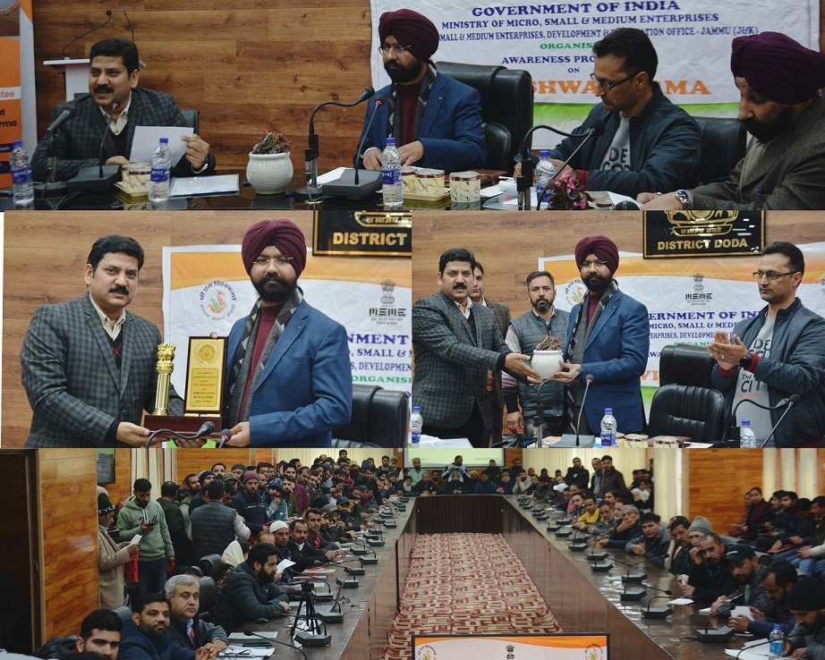 dcdodaofficial's tweet image. #Progressingjk
#PMVishwakarmaYojana"
Promoting skill development &amp;amp; entrepreneurship.
Seminar on PM Vishwakarma schemes held  in Doda,educates locals. Kudos to organizers and Administration.
@MSDESkillIndia
#diprjk
@harvinder_ias