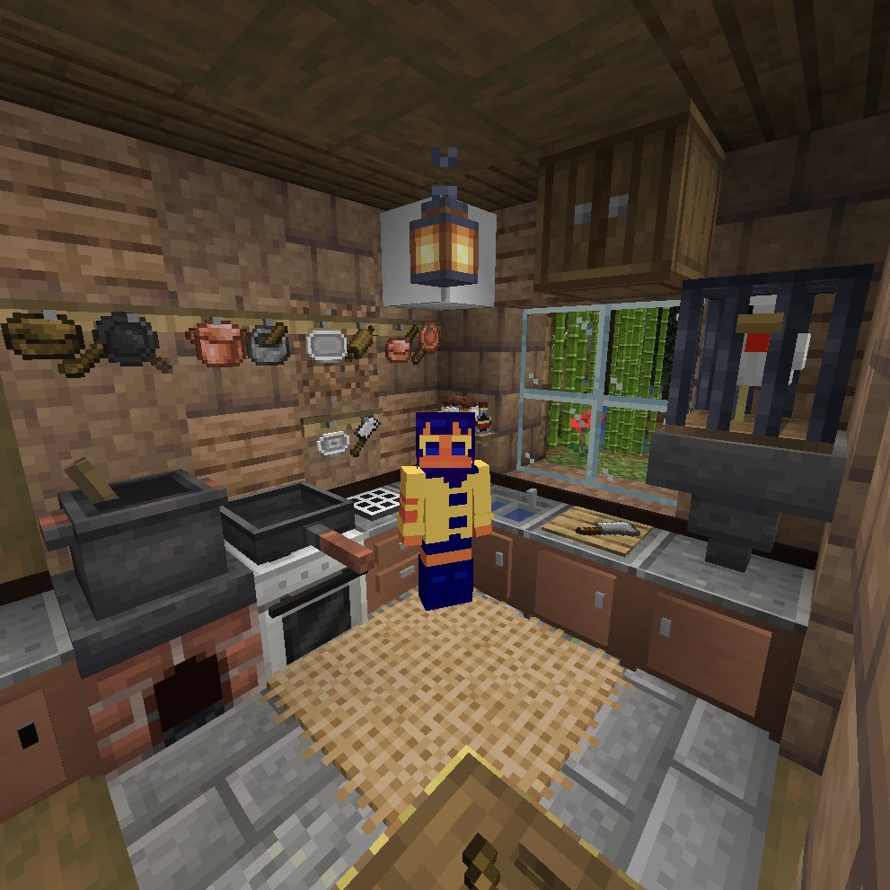 UNofMinecraft's tweet photo. @pouistired has been VERY busy! 

Check out his gorgeous house (with a gamer setup, of course 😂 https://t.co/lZrY6rCTih