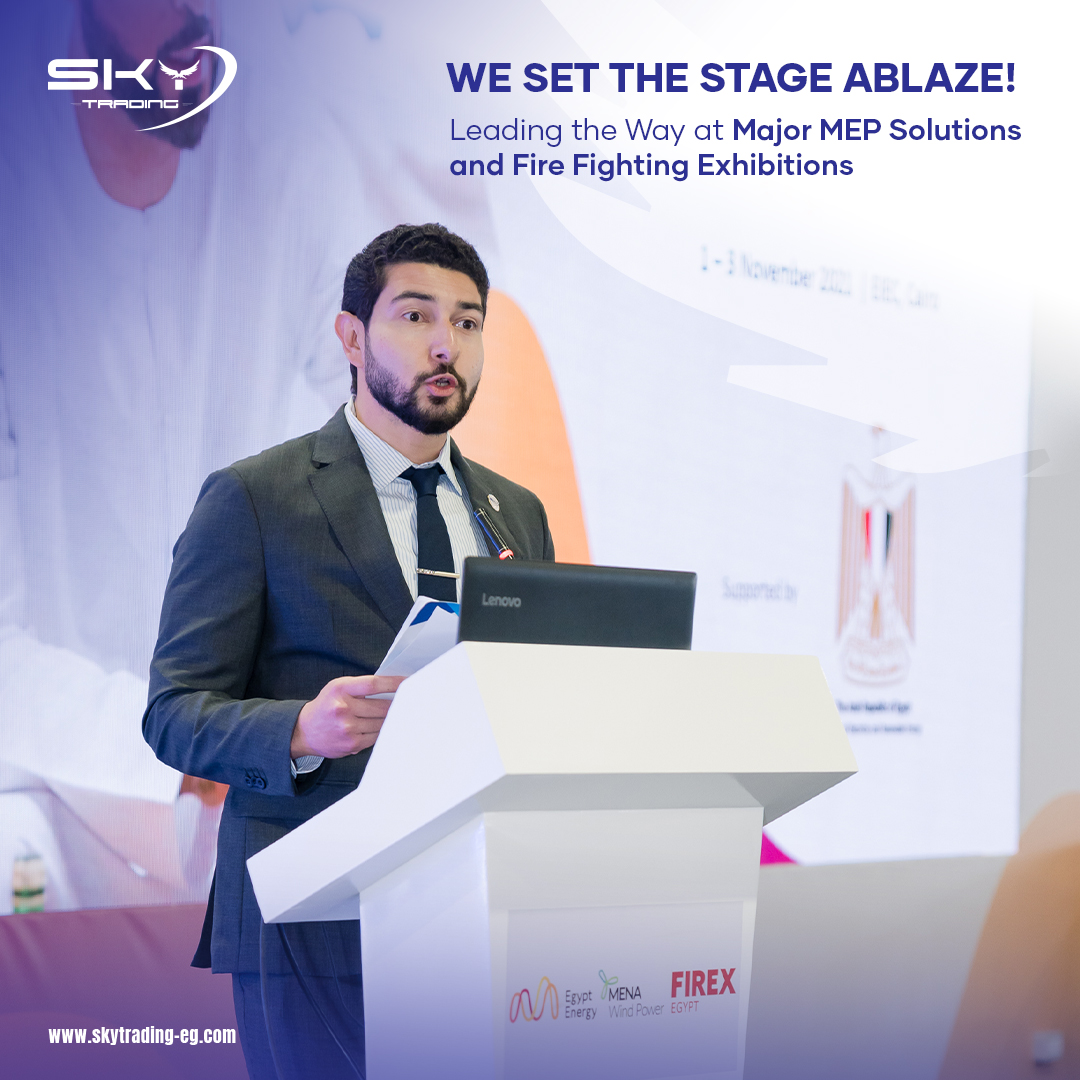 SkyTradingEG's tweet image. Sky Trading shines at local &amp;amp; regional events, showcasing our expertise in fire safety &amp;amp; MEP solutions. Celebrate our journey of excellence and innovation and discover how we&apos;re setting new safety standards. 

#SkyTrading 
#Interschutz2022
#Intersec2023
#Intersec2024
#Egypt