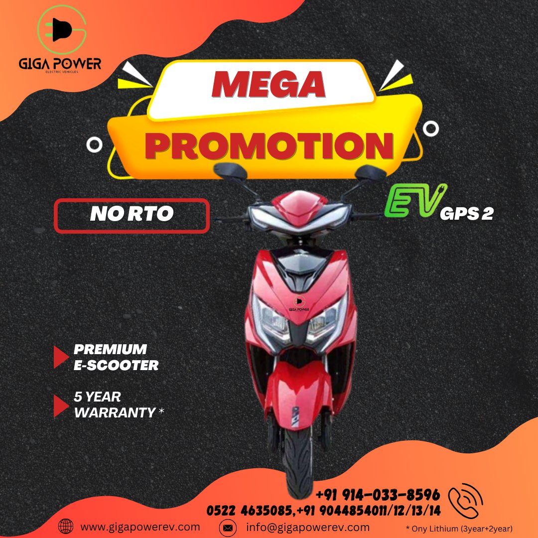 GigaPowerEV's tweet photo. Join Giga Power Auto 
#joingigapowerEV
#GigapowerEV
#ElectricVehicles 
#2wheeler
@nitin_gadkari @GigaPowerEV @IndianTechGuide https://t.co/PMskT0sdfh
