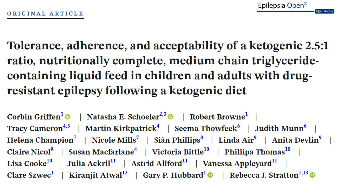 Great to see our new publication online in @EpilepsiaOpen #epilepsy #ketogenicdiet #MCTs @stratton_dr @natashaschoeler @tracycameronRD @LisaCooke10 @KiranAtwalRD @dlhofman onlinelibrary.wiley.com/doi/10.1002/ep…