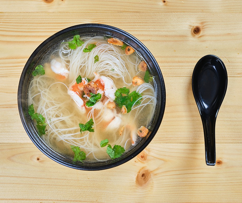 OBBA_Sushi's tweet photo. Whether it's an appetizer, a light #lunch, or a satisfying snack, our rice noodle soup is always a delight to the palate! Enhanced with cilantro &amp; fried garlic, it's the perfect flavor boost you need. Come into OBBA and savor this dish along with numerous other awesome creations! https://t.co/lPx6jjH7AX