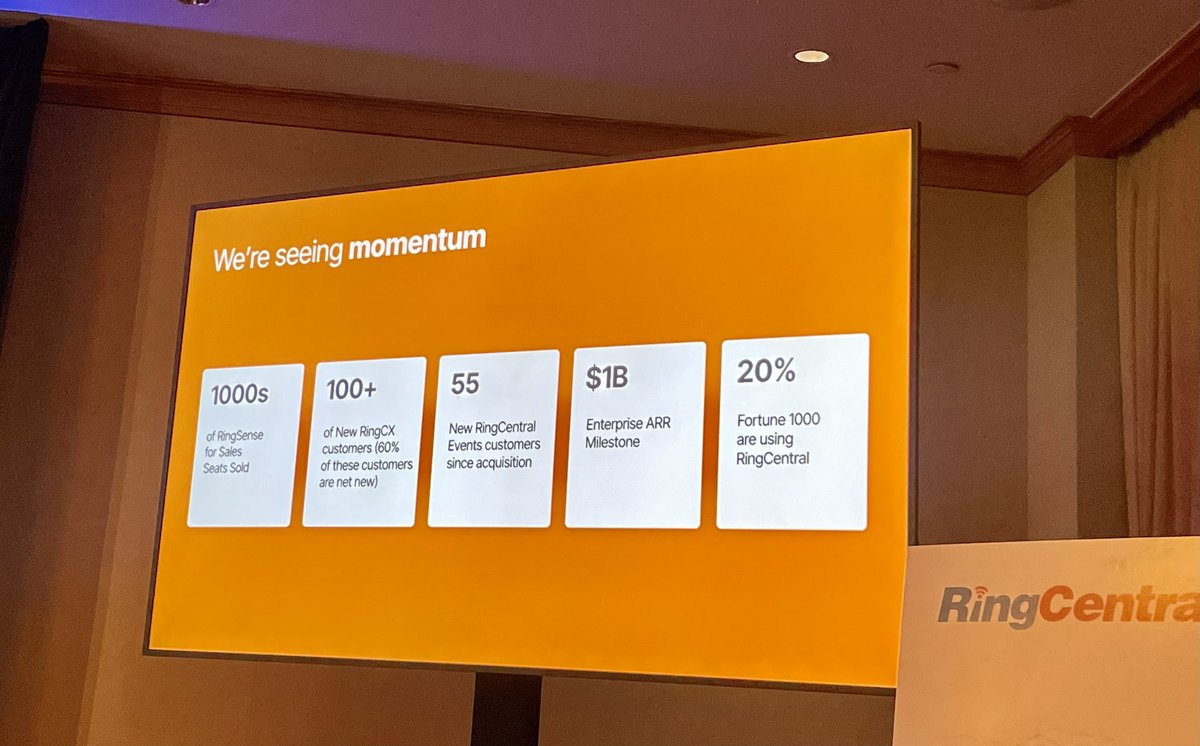 #RingCentralSummit <a href="/RingCentral/">RingCentral</a> is seeing solid market traction