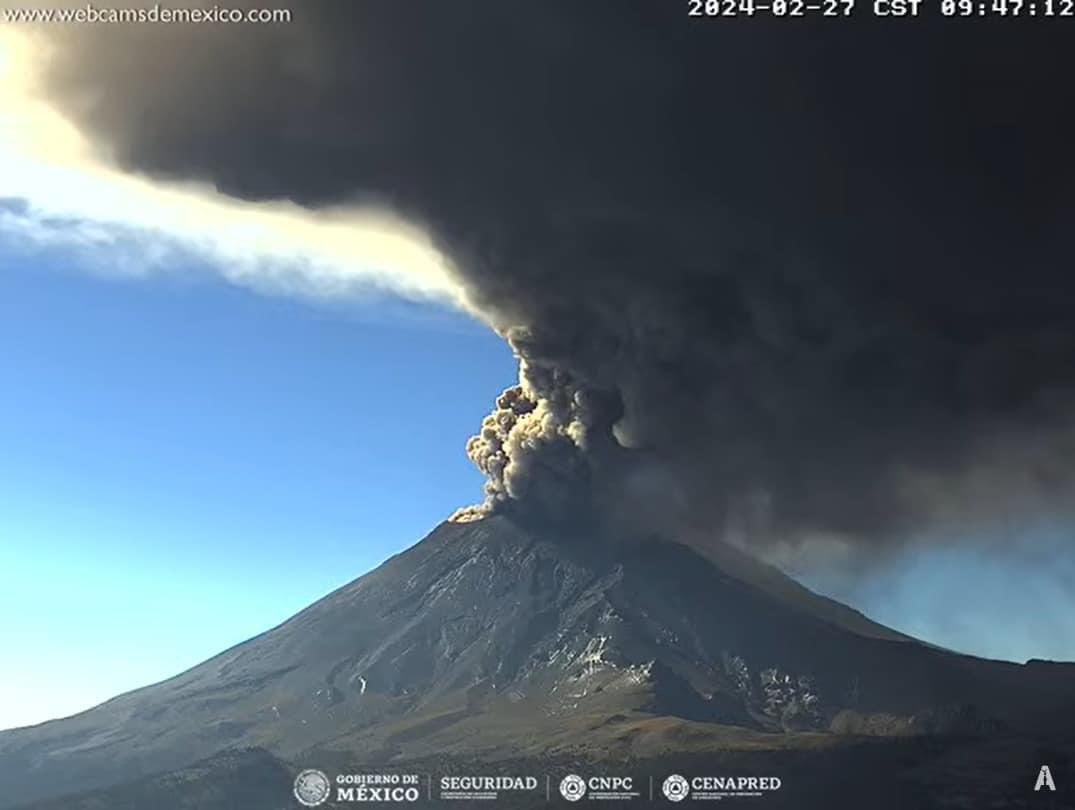 Se registra fumarola en el volcán #Popocatepetl con dirección al municipio de #Amecameca y aledaños. 

Recuerden atender indicaciones de la Coordinación de Protección Civil Estatal y municipales. 

#PrevenirSalvaVidas
