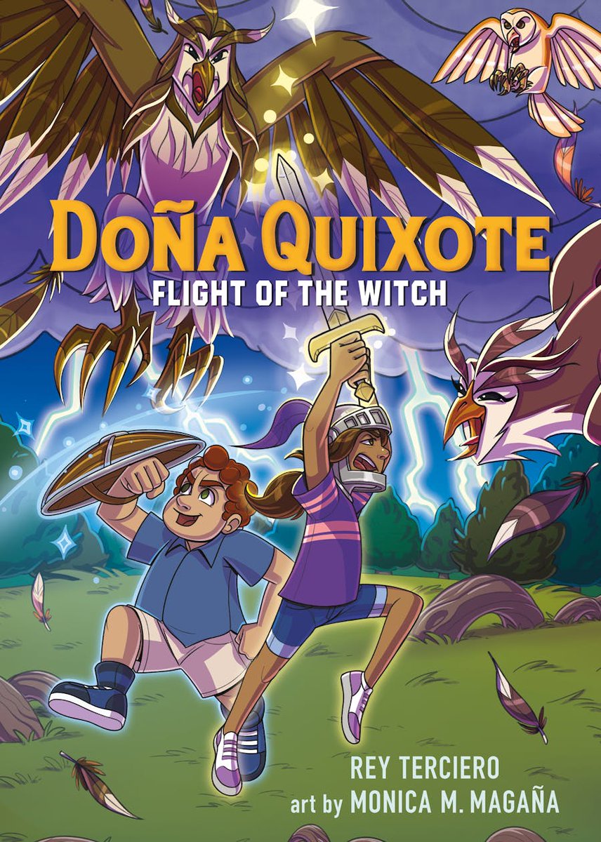 ✨💜BOOK COVER REVEAL 💜✨ I'm so immensely proud to be able to show you all the cover for Dona Quixote: Flight of the Witch, the sequel to my first debut graphic novel, Rise of the Knight. Lucia and Sandro welcome you back as we plunge into a new town mystery out Sep 03 2024!