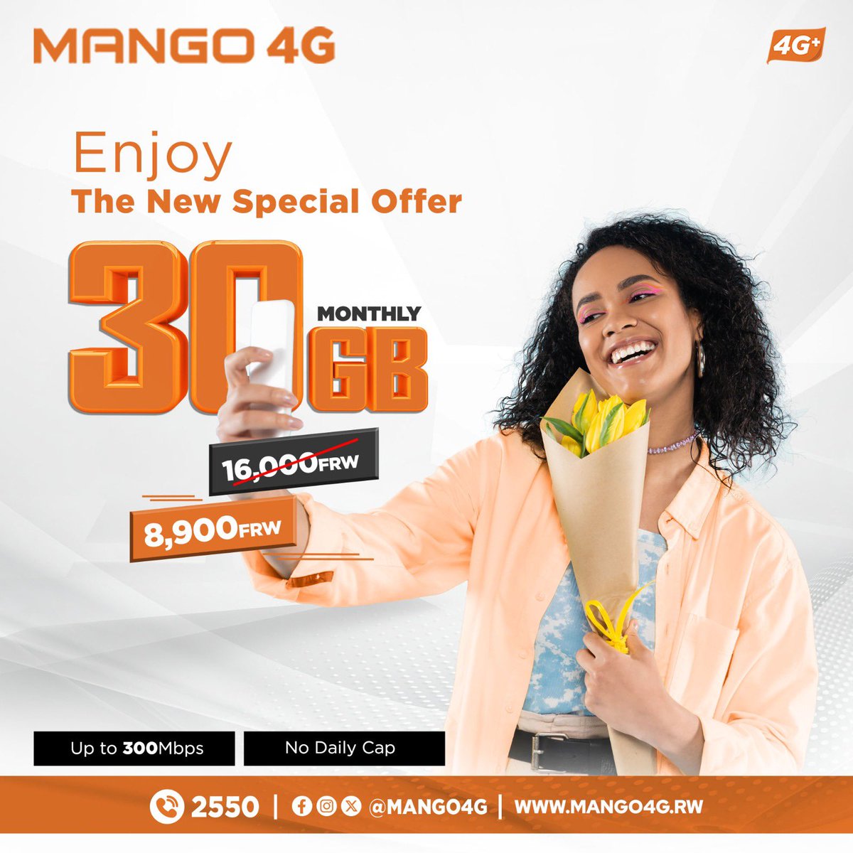 harerimana_tito's tweet image. Wihendwa na internet kandi @Mango4G yabikemuye, ku mafaranga 8,900 Rwf gusa wabona 30GB ukoresha ukwezi kose. 

Niba utarakoresha internet ya Mango, nyarukira kuri Shop ikwegereye utange Promo code TITO16 baguhe Simcard iriho 10GB z’ubuntu.

#IyatseNaMango4G 
#Truly4GNetwork