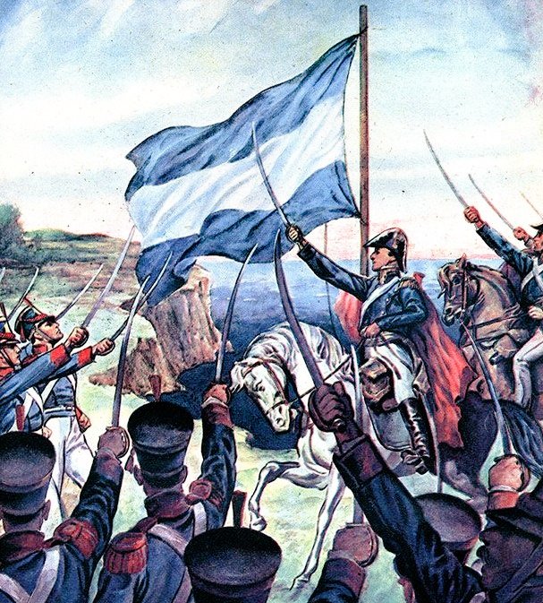 Un 27 de febrero de 1812 frente a orillas del Río Paraná, el general Manuel Belgrano enarboló por primera vez nuestra bandera y pidió a sus soldados jurar lealtad. 
#BanderaNacional