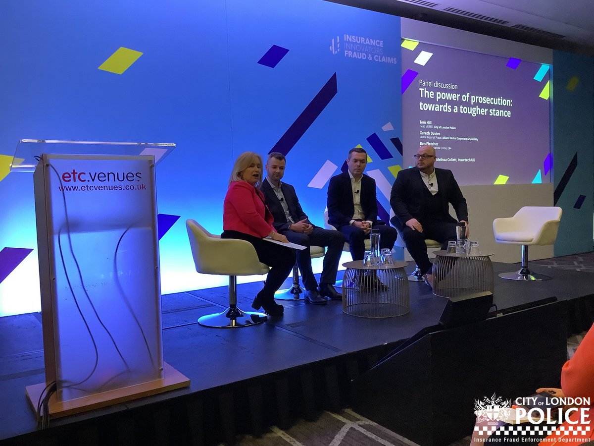 Detective Chief Inspector Tom Hill took part in a panel discussion at the @Insurance_Innov Fraud & Claims event in London today. Topics covered included… 👮Tackling opportunistic fraud 💭Public perceptions of insurance fraud 🤝 Cross-border collaboration. #IIFraudClaims24