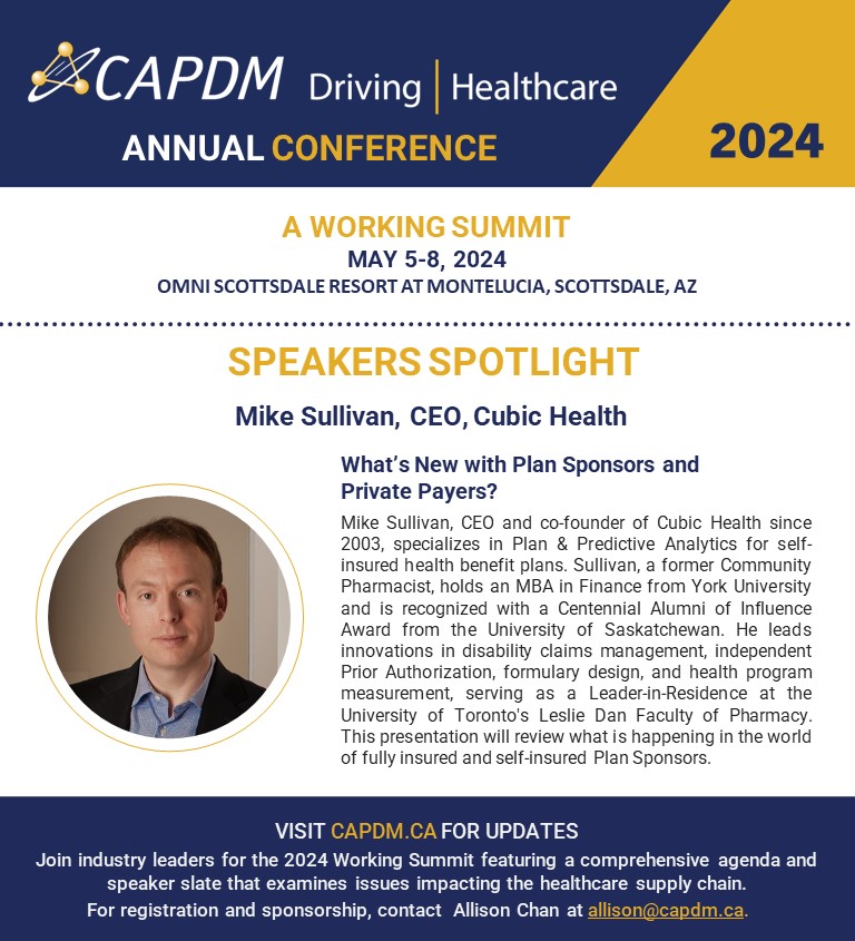 What’s New with Plan Sponsors and Private Payers? Mike Sullivan, CEO and co-founder of <a href="/cubichealth/">Cubic</a> will review what is happening in the world of fully insured and self-insured Plan Sponsors at #CAPDMAnnualConference! Find out more at bit.ly/3Z7DCaR