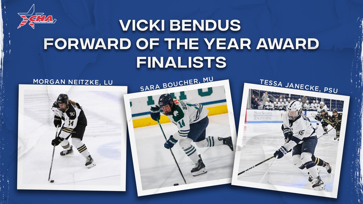 Vicki Bendus Forward of the Year Award Finalists 📰: shorturl.at/CPR02 @LU_Hockey @HurstWHockey @PennStateWHKY
