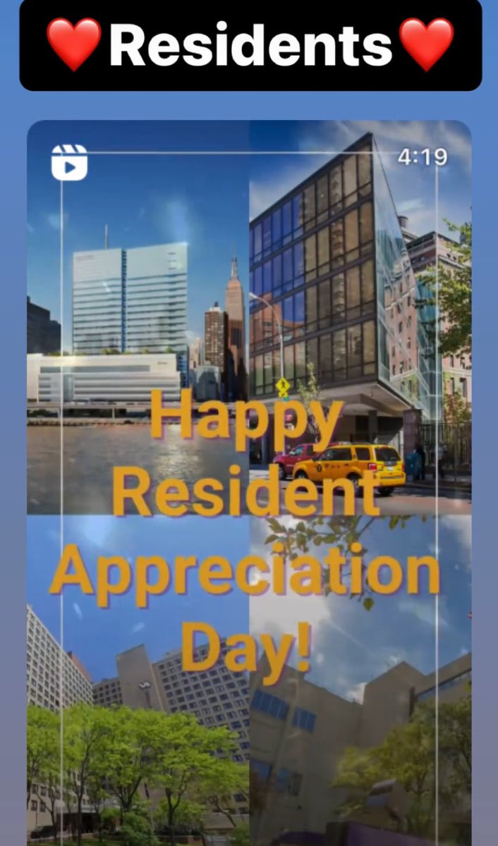 ⁦To all residents each and every day…Thank You!! @nyulangone⁩ ⁦@nyugrossman⁩ #
