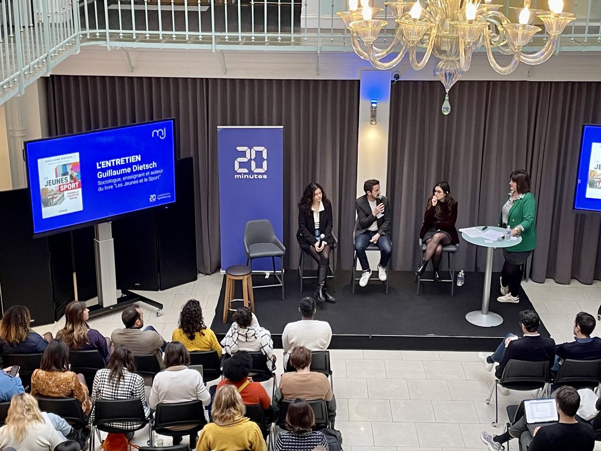 Ravi d’être intervenu ce matin lors de l’évènement #MoiJeune organisé par <a href="/20Minutes/">20 Minutes</a>. 
Ce fut l’occasion d’analyser la relation des jeunes au sport à partir de l’enquête <a href="/opinionway/">OpinionWay</a> et d’évoquer les enjeux de société autour de la place du Sport en France.
📚Les Jeunes et le Sport
