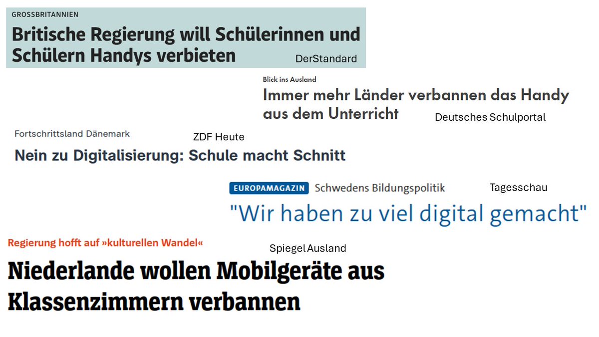 FlippedMathe's tweet image. &quot;Schulen kehren zurück zu Heft und Buch&quot;

so ähnlich lauten in den letzten Wochen einige Schlagzeilen. Dänemark, Großbritannien, Niederlande, Dänemark, ... sie alle scheinen der Digitalität den Rücken zuzukehren.

ICH KANN ES NICHT MEHR HÖREN (dazu ein Thread) #twlz 1/10