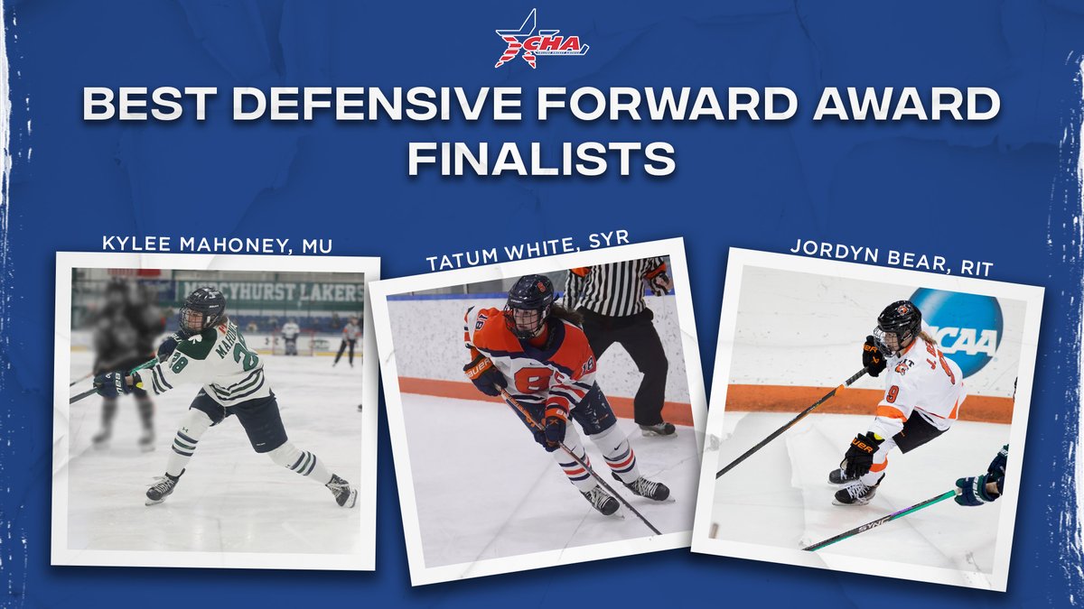 Best Defensive Forward Award Finalists

📰: shorturl.at/CPR02

<a href="/HurstWHockey/">Mercyhurst Women’s Hockey</a> <a href="/CuseIce/">Syracuse Ice Hockey</a> <a href="/RITWHKY/">RIT Women's Hockey</a>