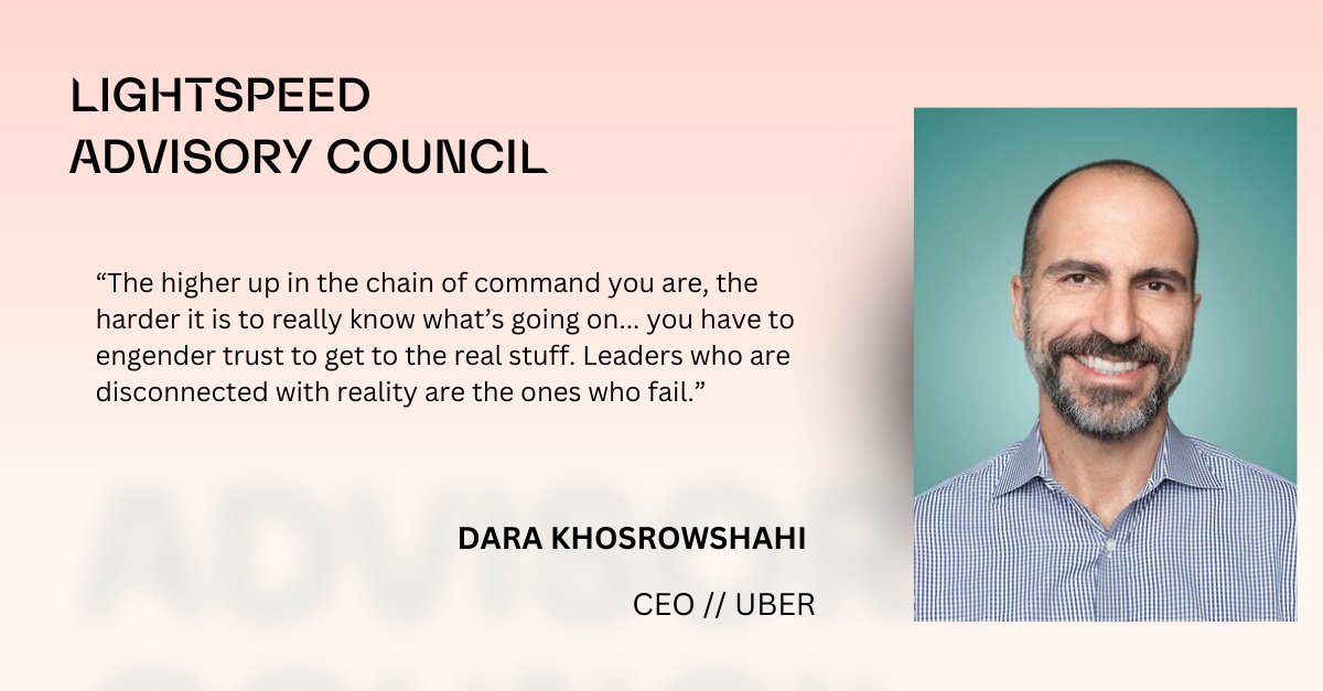 Lightspeed (@lightspeedvp) on Twitter photo Announcing our new Advisory Council - a group of luminaries with the brightest minds in tech. This elite group will be collaborative partners, sharing learnings and building a vibrant community of leaders. We welcome <a href="/dkhos/">dara khosrowshahi</a> to the council, who has invaluable experience of leading Announcing our new Advisory Council - a group of luminaries with the brightest minds in tech. This elite group will be collaborative partners, sharing learnings and building a vibrant community of leaders. We welcome <a href="/dkhos/">dara khosrowshahi</a> to the council, who has invaluable experience of leading