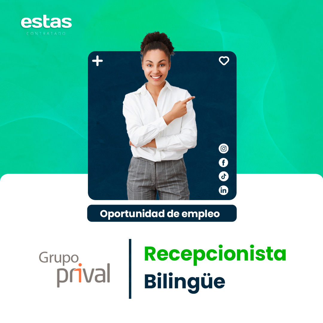 ¡Febrero es tuyo! 😉💼

Únete a un gran equipo de trabajo para desarrollar todas tus habilidades laborales en el cargo de:

✅ Recepcionista Bilingüe

⏩ Conoce los requisitos y aplica fácilmente en el siguiente link: estascontratado.com/837633/recepci…