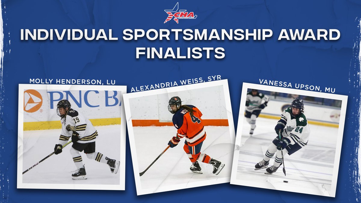 Individual Sportsmanship Award Finalists 📰: shorturl.at/CPR02 @LU_Hockey @CuseIce @HurstWHockey