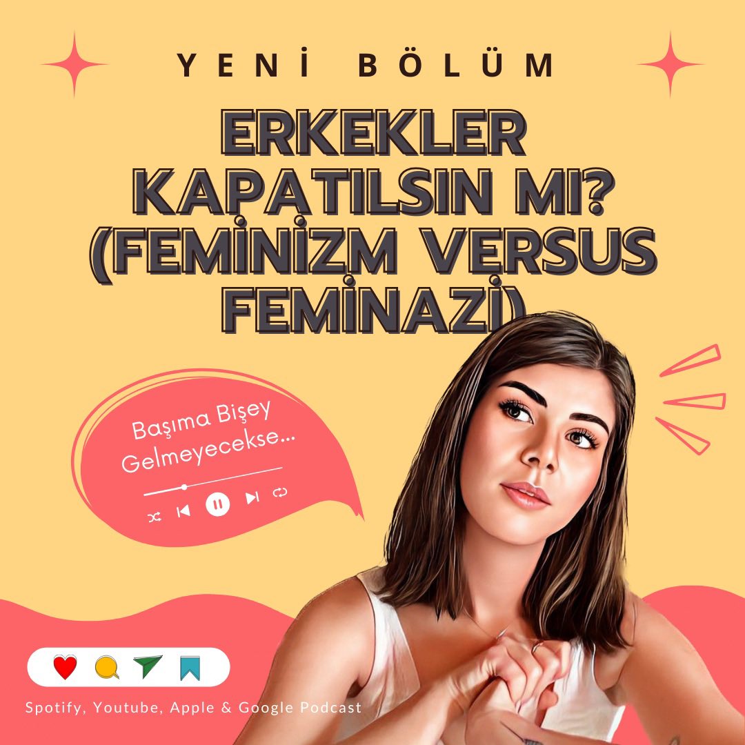 Podcastte farkında olmadan Feminizme Giriş 101 serisi başlattık bakalım, bu millete feminizm anlatırken feminazi linci yemem inşala bu yolda💪🏼 neyse femin(azi)istler linç etsin edeceklerse de ya yerim sizi canım feministler, feminist öfkemizi öpim bi tane ♥️🥹
