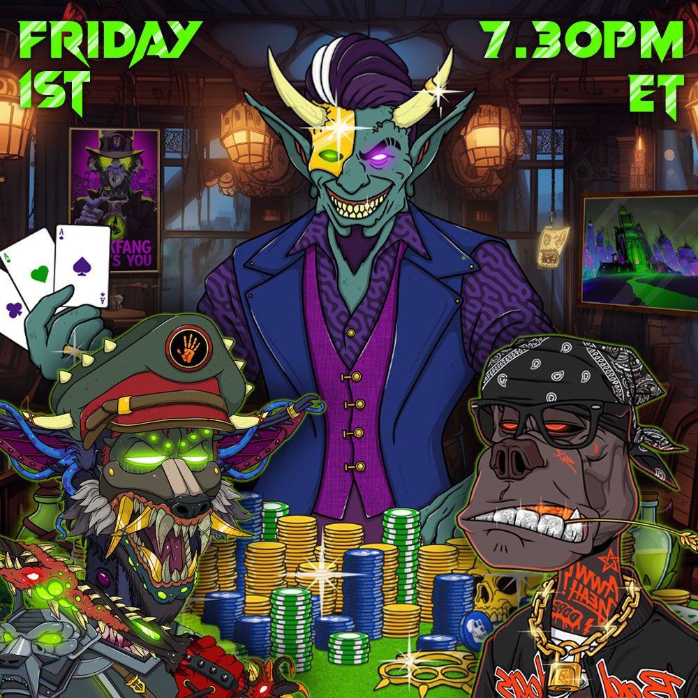 Know when to hold em, know when to fold em ♠️♥️♣️♦️

That’s right, Chance is back again with a Holders only Poker night with  the <a href="/BadDogsCompany/">Bad Dogs Company</a> crew this Friday🔥

All the deets outlined in the server