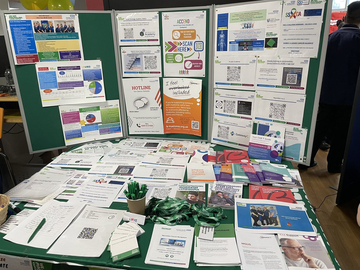 AOS and cancer CNSs encouraging our staff at Bitesize event to consider a career in cancer care, and demonstrating what we do to support cancer patients all along the pathway. <a href="/ParamPangali/">Param Pangali 🌈 💙💚</a> <a href="/clinedFHFT/">Clinical Education</a> <a href="/rlzcd/">Rebecca Kirby</a> <a href="/FrimleyHealth/">Frimley Health NHS Foundation Trust 💙</a> <a href="/UKONSmember/">UKONS</a>