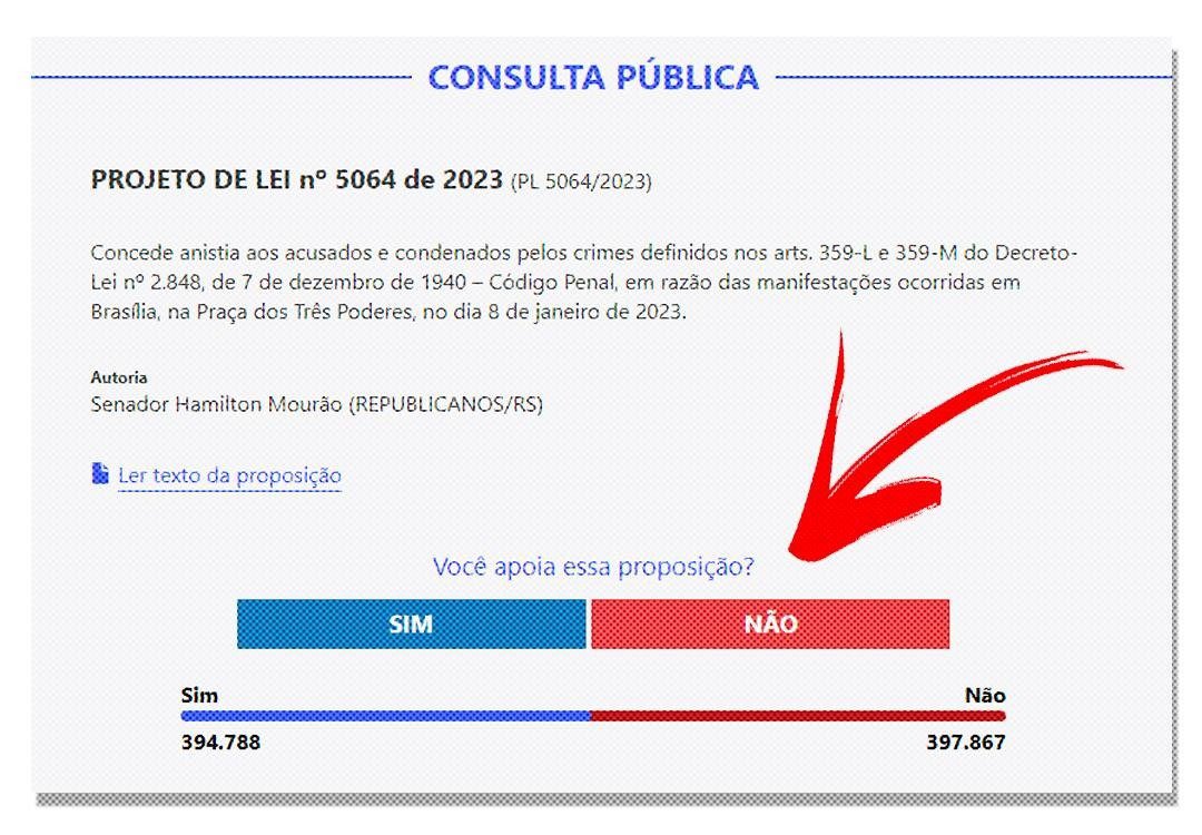 Consulta pública do senador Hamilton Mourao para anistiar golpista, só podia ter partido de uma viúva da ditadura. Vote não. Ajude a espalhar. www12.senado.leg.br/ecidadania/vis…