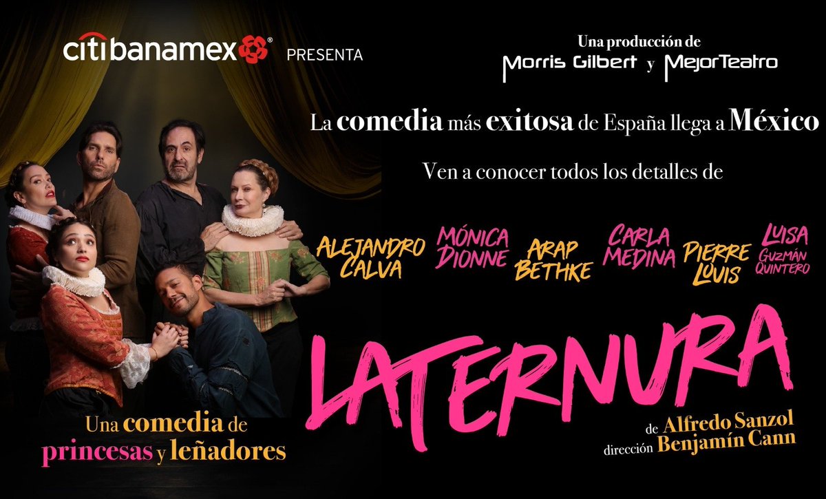 "La Ternura", la comedia más exitosa de España llega a México bajo la producción de <a href="/mejorteatro/">Mejor Teatro</a> y <a href="/morrisgil/">Morris Gilbert</a>.

Con <a href="/CalvActor/">Alejandro Calva.</a>, <a href="/monicadionne/">Monica Dionne</a>, <a href="/arapmx/">Arap Bethke</a>, <a href="/carlamedina/">Carla Medina</a>, <a href="/pierrelouis88/">Pierre Louis</a> y <a href="/lguzmi/">Luisa Guzmán</a>.

Dir. Benjamín Cann.

Pronto más detalles.