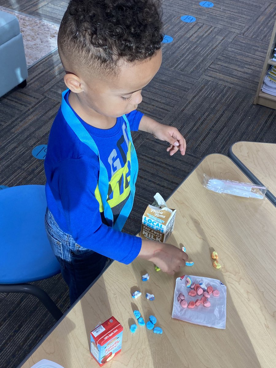 One of our assessment standards on ISPROUT is Sorting &amp; Classifying.These children were sorting their cereal into 2 groups &amp; then sorted by more than 1 attribute all on their own.I snapped these pics for documentation of their knowledge.THIS is authentic assessment! <a href="/YOUR_CPCSC/">Clark-Pleasant Community School Corp.</a>
